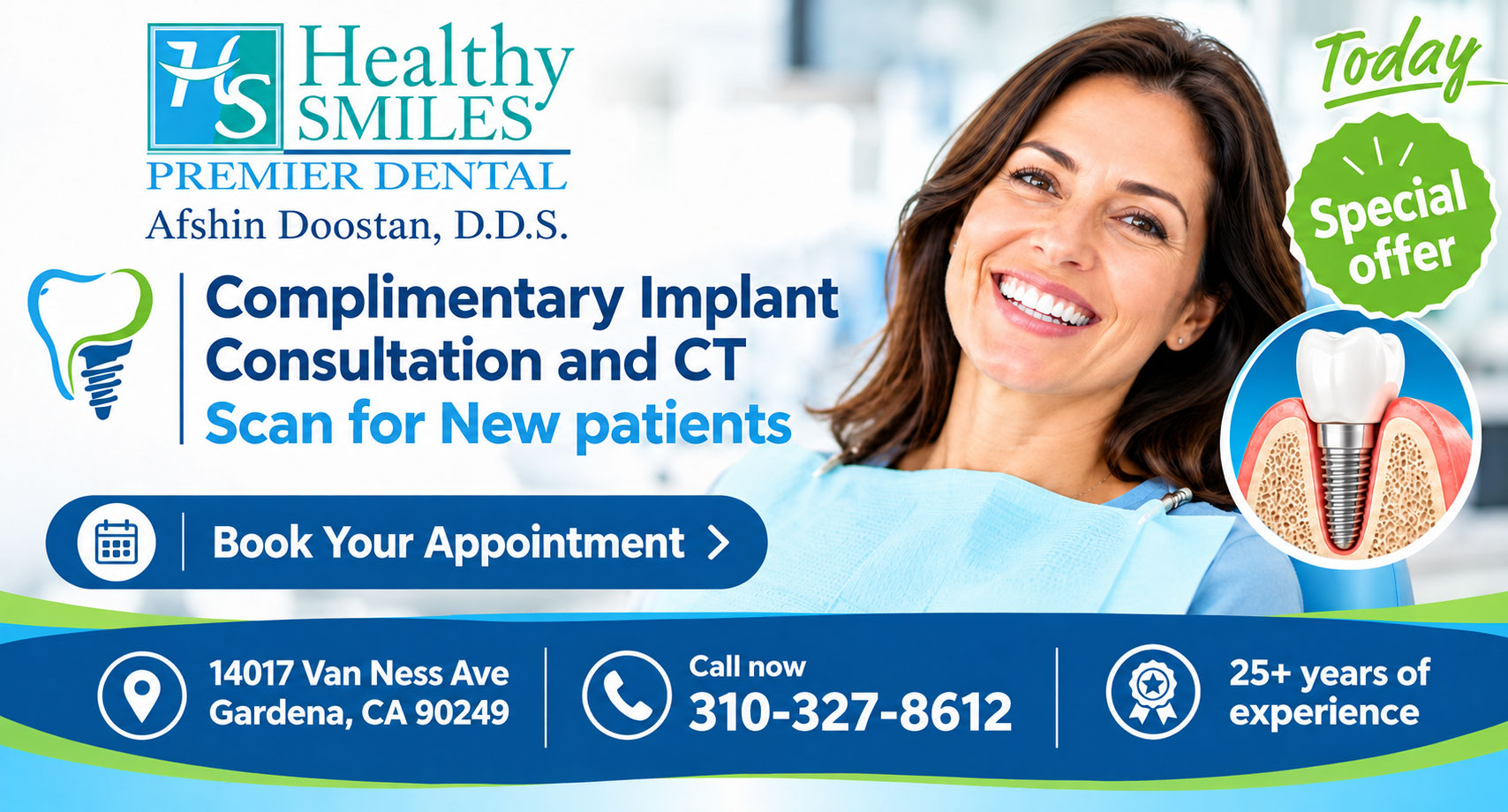 Complimentary Implant Consultation and CT Scan for New patients Complimentary Implant Consultation and CT Scan for New patients